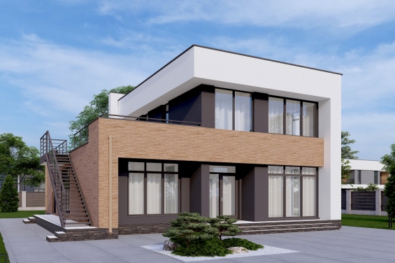 Rg6530 - Двухэтажный дом с четырьмя спальнями, кабинетом и террасами.