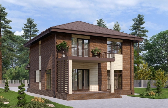 Rg6604 - Двухэтажный дом с балконом и пятью спальнями